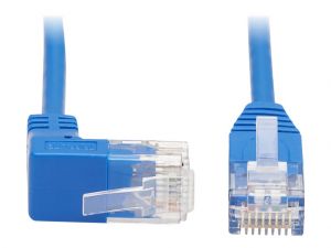 Tripp Lite Up-Angle Cat6 Gigabit Molded Slim UTP Ethernet Cable (RJ45 Right-Angle Up M to RJ45 M), Blue, 10 ft. - patch cable - 3.04 m - blue