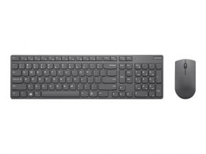 Lenovo Professional Ultraslim Combo - keyboard and mouse set - UK - iron grey