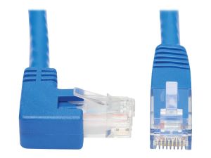Tripp Lite Right-Angle Cat6 Gigabit Molded UTP Ethernet Cable (RJ45 Right-Angle M to RJ45 M), Blue, 15 ft. - patch cable - 4.572 m - blue