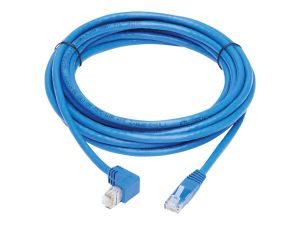 Tripp Lite Down-Angle Cat6 Gigabit Molded UTP Ethernet Cable (RJ45 Right-Angle Down M to RJ45 M), Blue, 15 ft. - patch cable - 4.572 m - blue